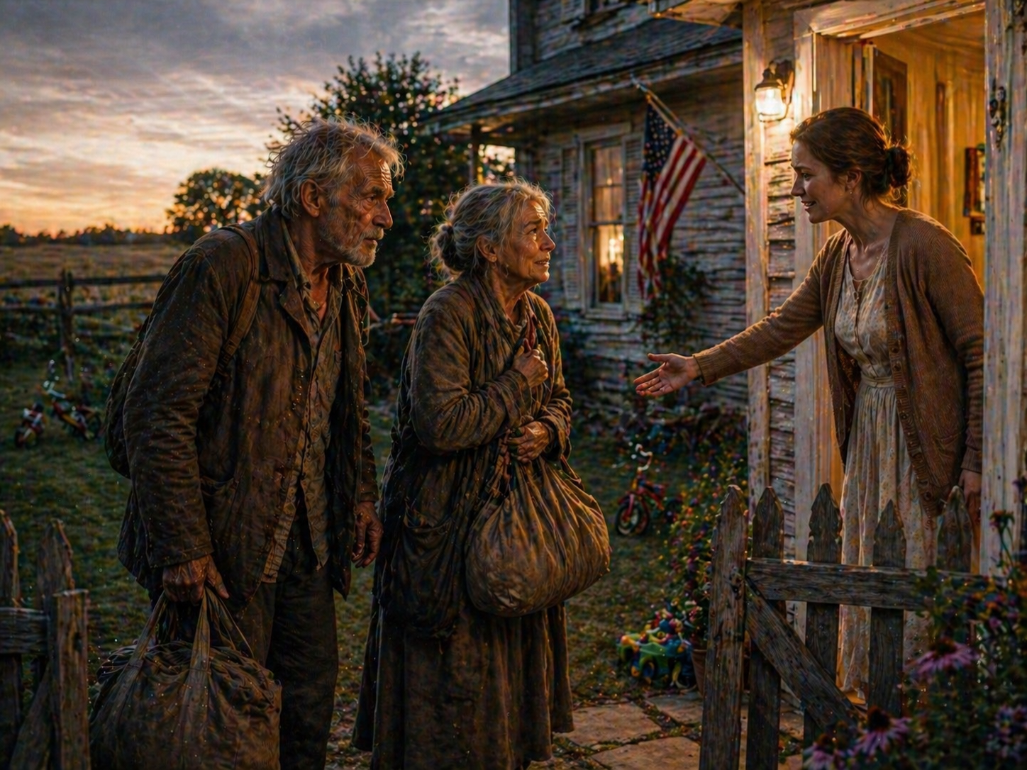 They Pretended To Be Homeless To Test Their 5 Children… Only The Daughter-In-Law They Hated Opened The Door